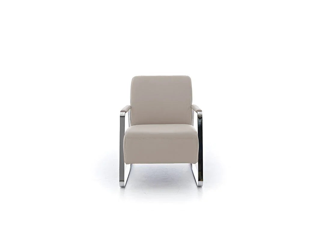 W.SCHILLIG Sessel quadroo 17350 ME Leder Z59/20 eisgrau