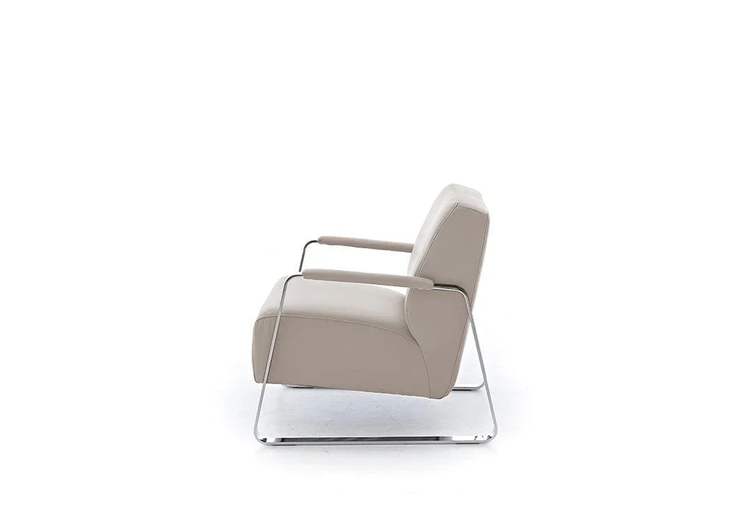 W.SCHILLIG Sessel quadroo 17350 ME Leder Z59/20 eisgrau