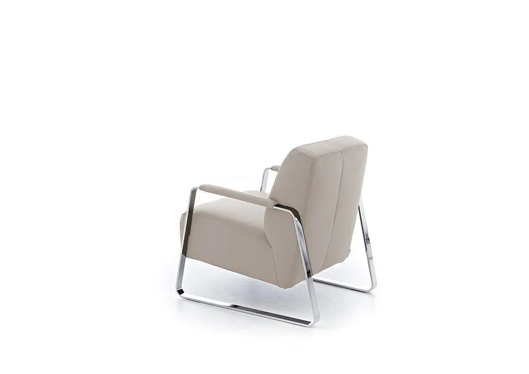W.SCHILLIG Sessel quadroo 17350 ME Leder Z59/20 eisgrau