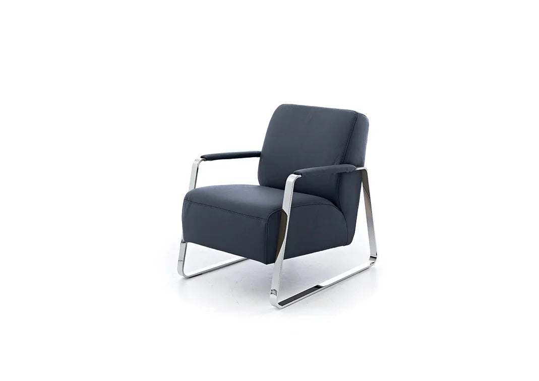 W.SCHILLIG Sessel quadroo 17350 ME Leder Z59/29 blau