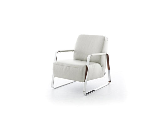 W.SCHILLIG Sessel quadroo 17350 ME Leder Z73/42 white - Komfortmöbel24