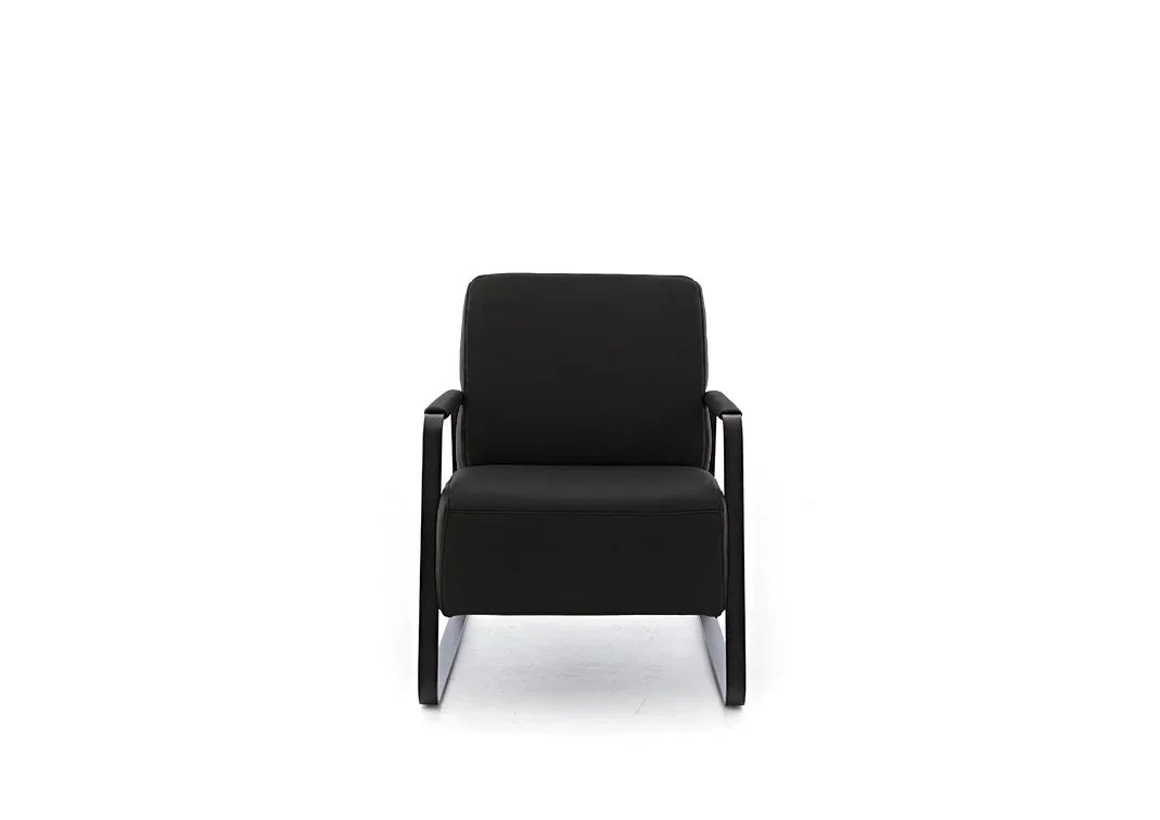 W.SCHILLIG Sessel quadroo 17350 Leder Z73/99 nachtschwarz - Komfortmöbel24