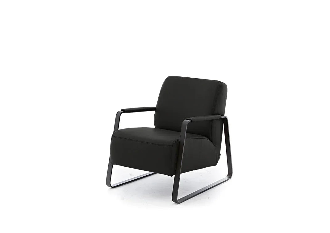 W.SCHILLIG Sessel quadroo 17350 Leder Z73/99 nachtschwarz - Komfortmöbel24