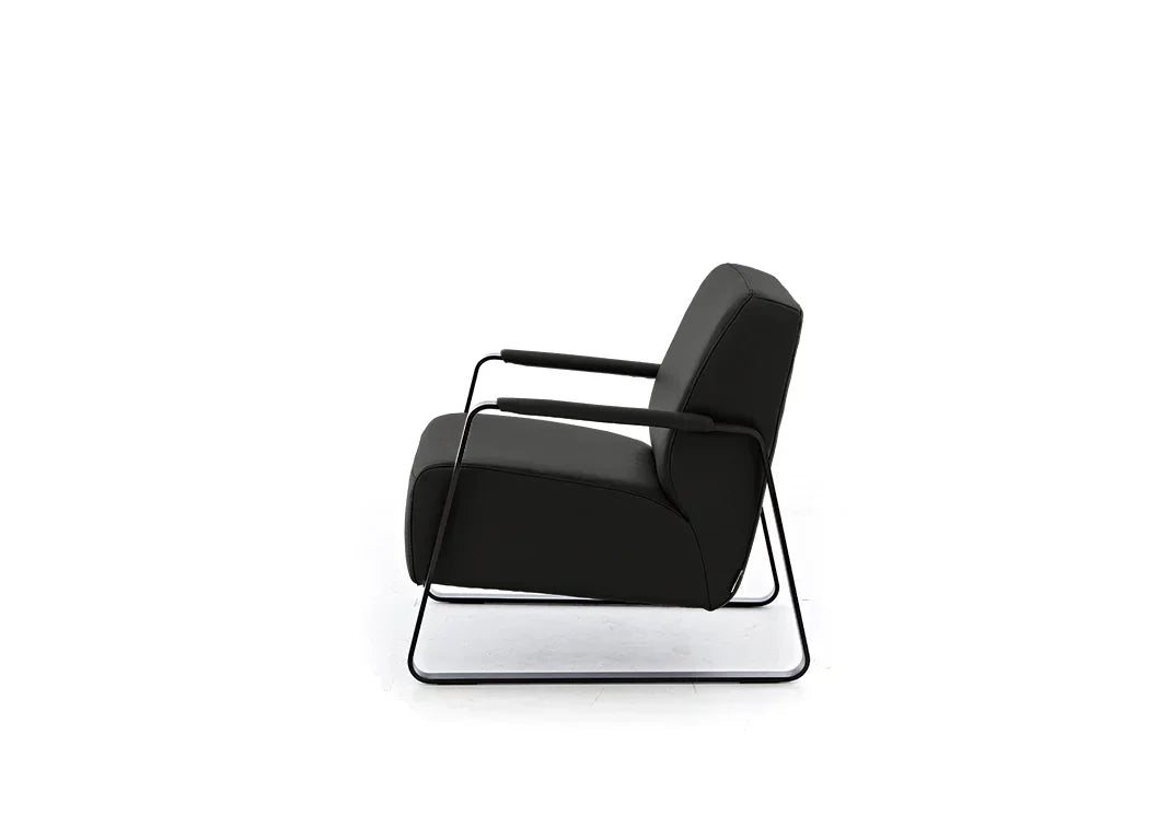 W.SCHILLIG Sessel quadroo 17350 Leder Z73/99 nachtschwarz - Komfortmöbel24