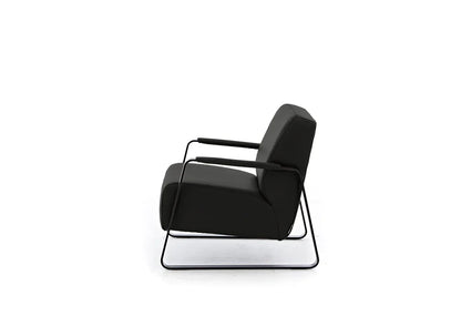 W.SCHILLIG Sessel quadroo 17350 Leder Z73/99 nachtschwarz - Komfortmöbel24