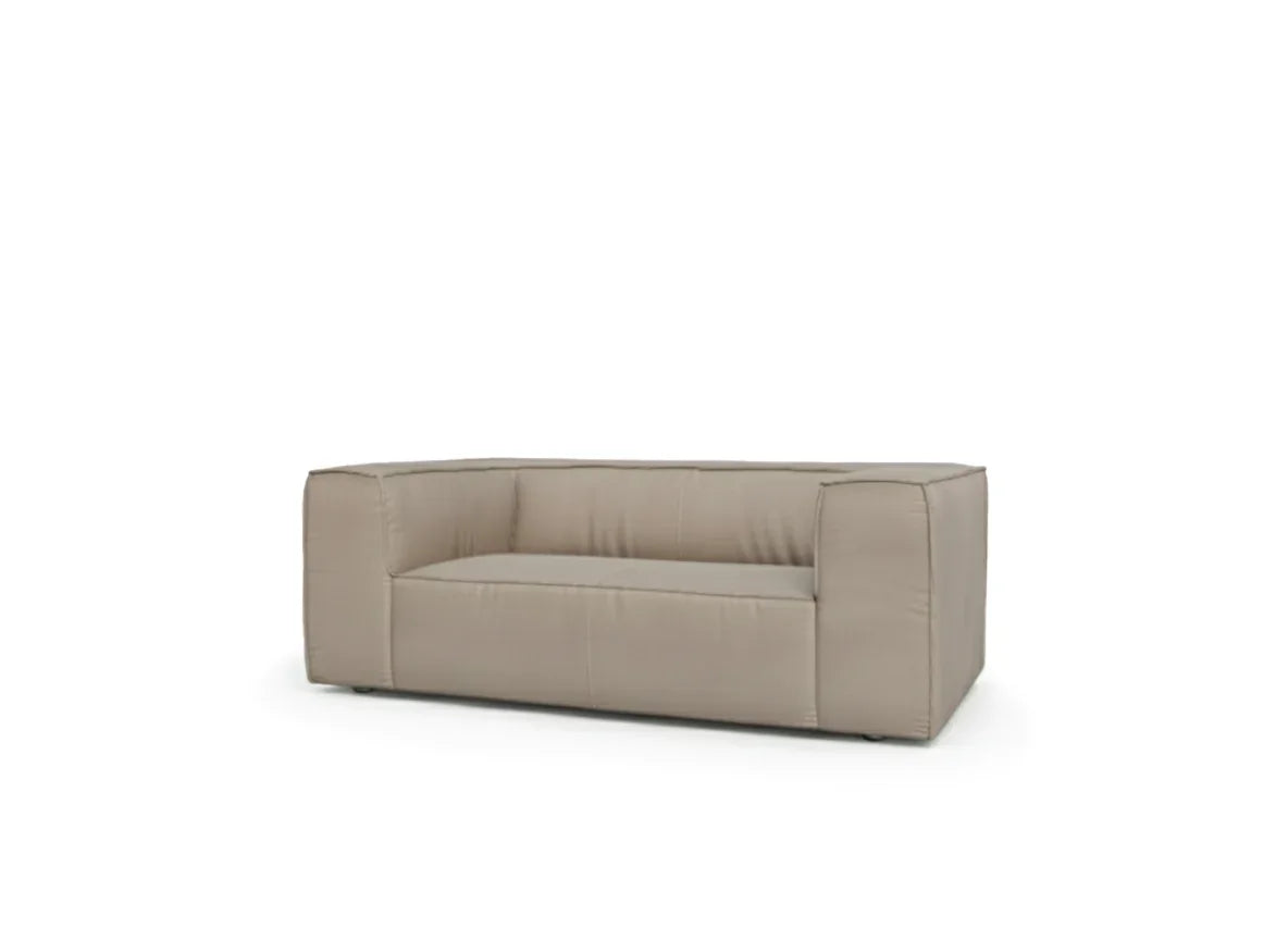 W.SCHILLIG Sofa around-the-block 18050 M120 Loveseat Leder Z59/20 eisgrau - Komfortmöbel24