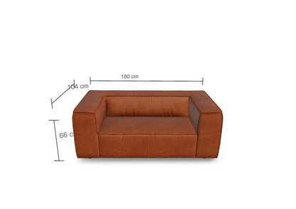 W.SCHILLIG Sofa around-the-block 18050 M120 Loveseat Leder Z69/50 cognac - Komfortmöbel24