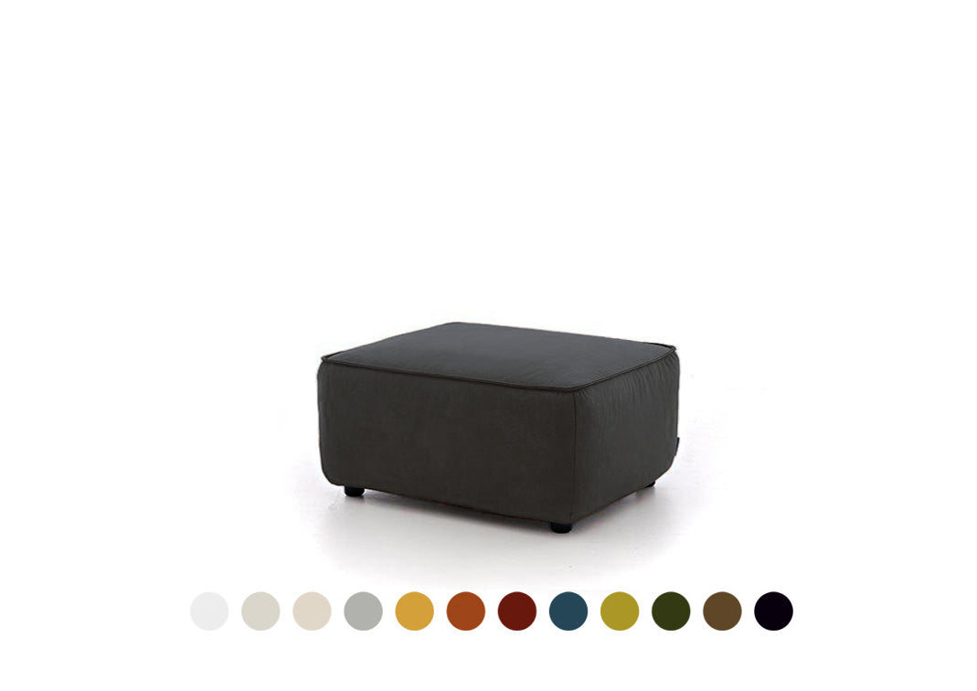 W.SCHILLIG Hocker around-the-block 18050 G80Q Leder Z59 (Farbe wählbar)