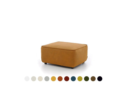 W.SCHILLIG Hocker around-the-block 18050 G80Q Leder Z69 (Farbe wählbar) - Komfortmöbel24