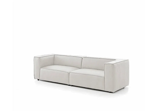 W.SCHILLIG Sofa around-the-block 18050 M100L/R Leder Z59/42 weiss - Komfortmöbel24