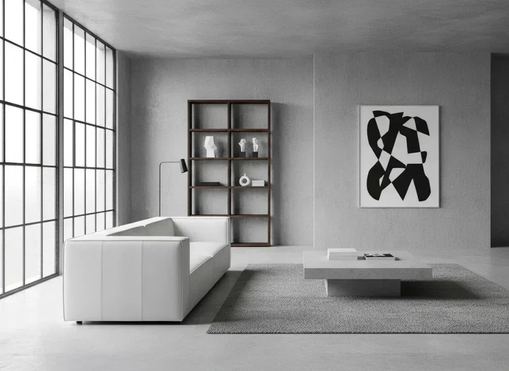 W.SCHILLIG Sofa around-the-block 18050 N120 Leder Z59/42 weiss