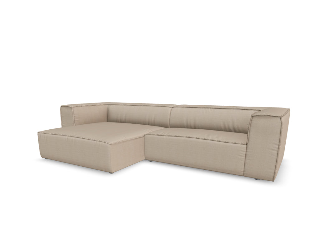W.SCHILLIG Longchair around-the-block 18050 (B=300 cm) Stoff W82/43 cream