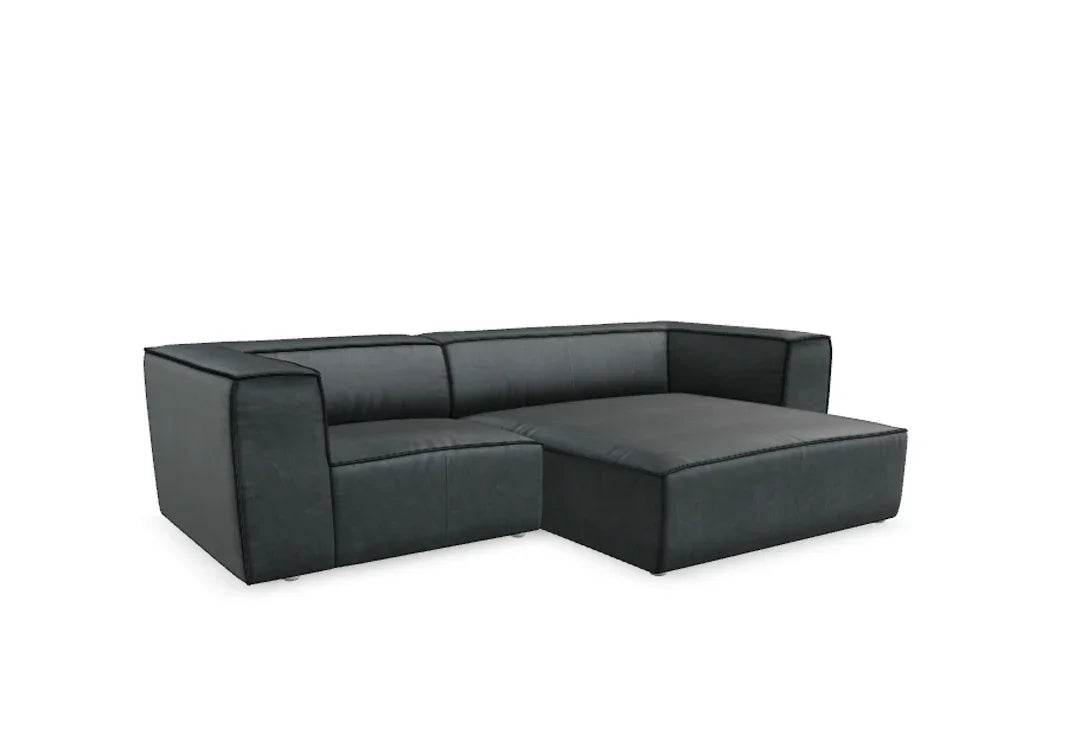 W.SCHILLIG Longchair around-the-block 18050 (B=260 cm) Leder Z69/95 anthracite