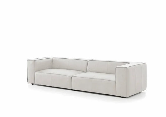 W.SCHILLIG Sofa around-the-block 18050 N120 Leder Z59/42 weiss - Komfortmöbel24