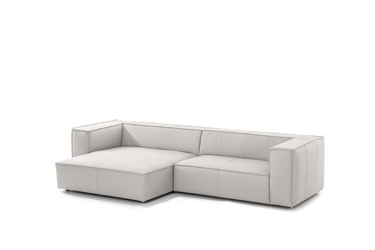 W.SCHILLIG Longchair around-the-block 18050 Leder Z59/42 weiss - Komfortmöbel24