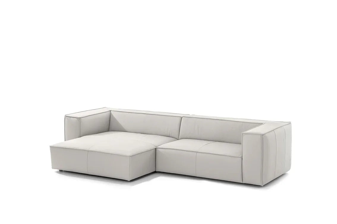 W.SCHILLIG Longchair around-the-block 18050 Leder Z59/42 weiss