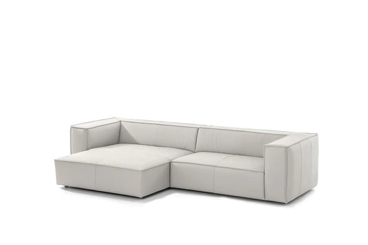 W.SCHILLIG Longchair around-the-block 18050 Leder Z59/42 weiss