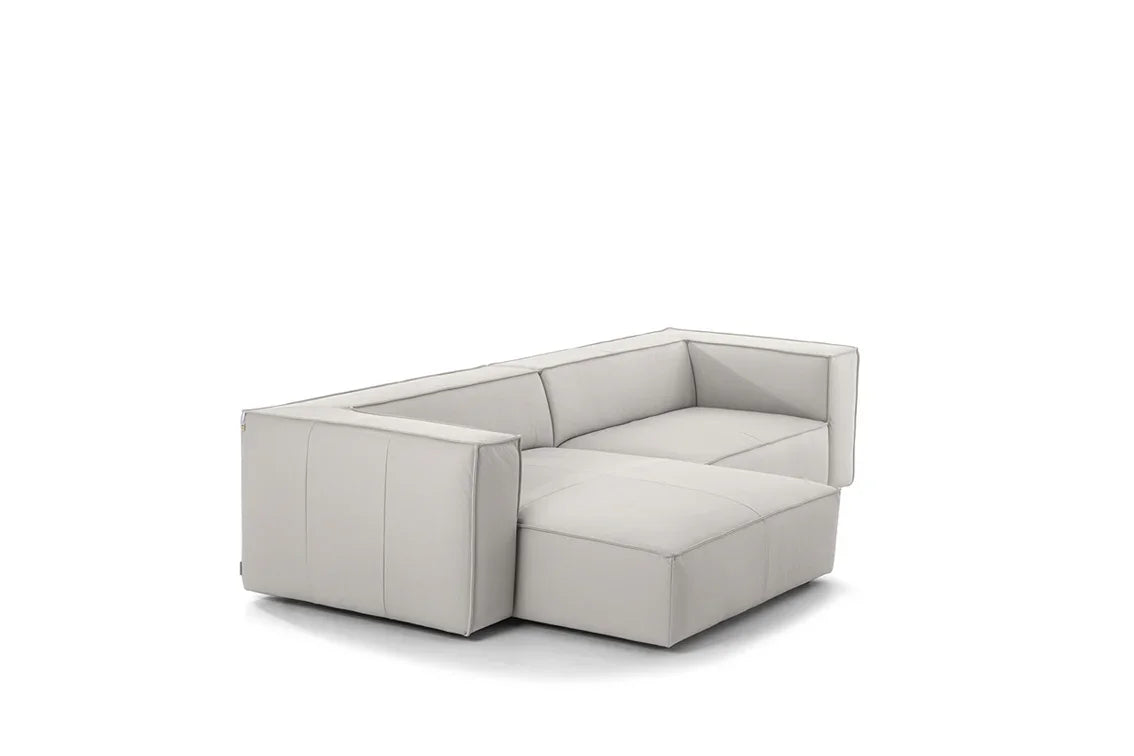 W.SCHILLIG Longchair around-the-block 18050 Leder Z59/42 weiss