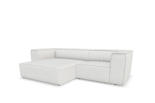 W.SCHILLIG Longchair around-the-block 18050 (B=260) Leder Z59/42 weiss