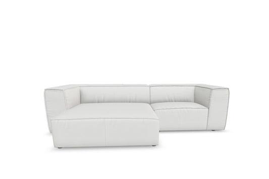 W.SCHILLIG Longchair around-the-block 18050 (B=260) Leder Z59/42 weiss