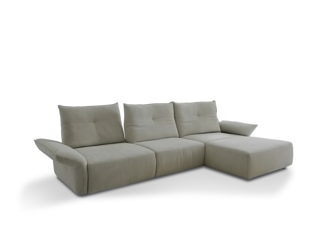 W.SCHILLIG Longchair gin 18250 (B=318 cm) Stoff S37/21 grey