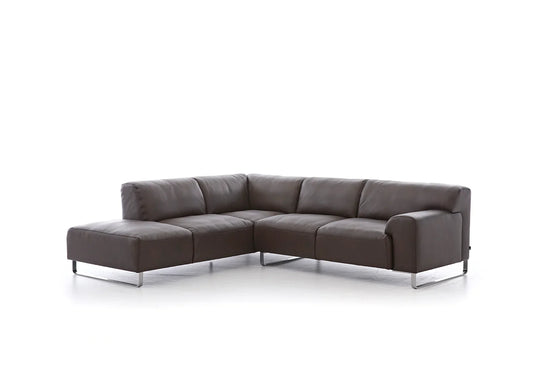 W.SCHILLIG Ecksofa alessiio 20550 Leder Z75/55 espresso - Komfortmöbel24