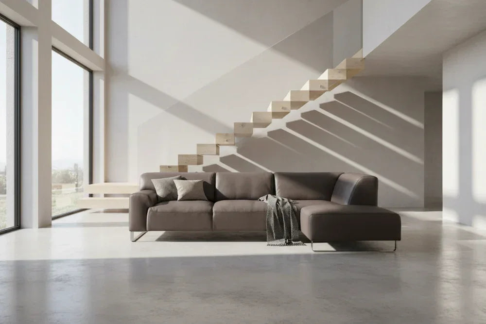 W.SCHILLIG Ecksofa alessiio 20550 Leder Z75/55 espresso - milieu