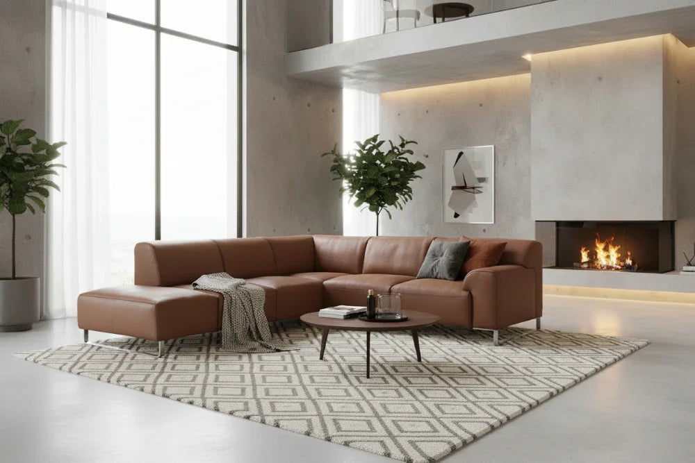 W.SCHILLIG Ecksofa alessiio 20550 Leder Z98/50 cognac - Milieu