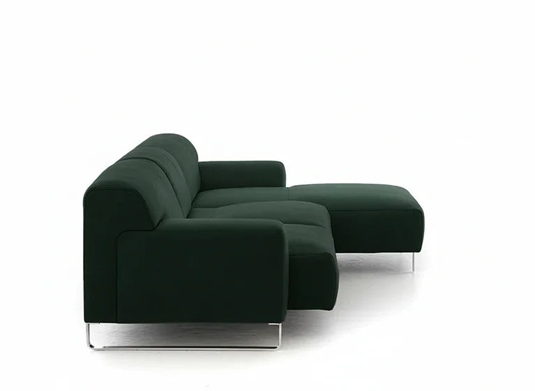 W.SCHILLIG Longchair alessiio 20550 Leder Z73/39 forest - Komfortmöbel24