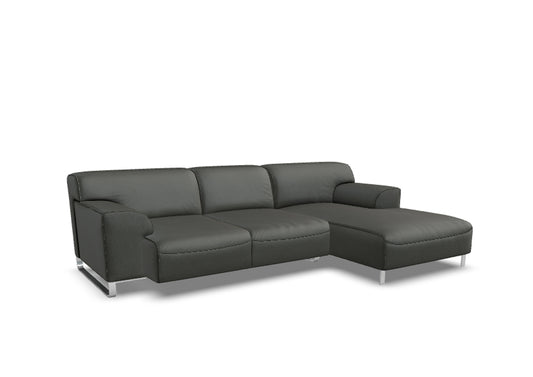 W.SCHILLIG Longchair alessiio 20550 Leder Z75/95 anthracite