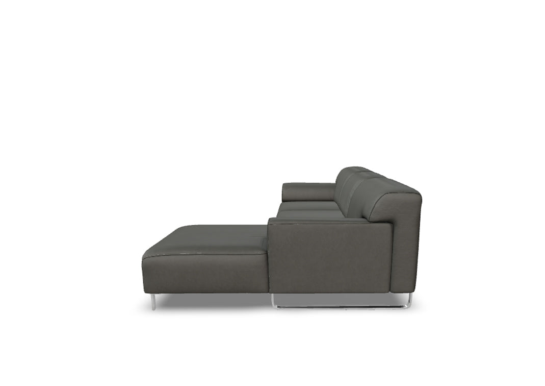 W.SCHILLIG Longchair alessiio 20550 Leder Z75/95 anthracite
