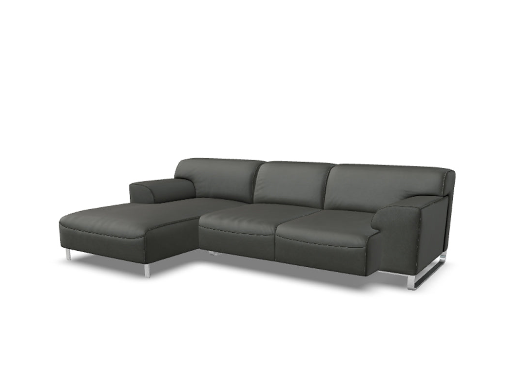 W.SCHILLIG Longchair alessiio 20550 Leder Z75/95 anthracite
