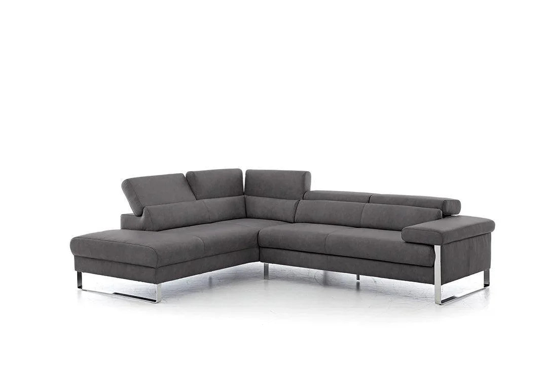 W.SCHILLIG Ecksofa finn 20974 Leder Z69/95 anthracite - Komfortmöbel24