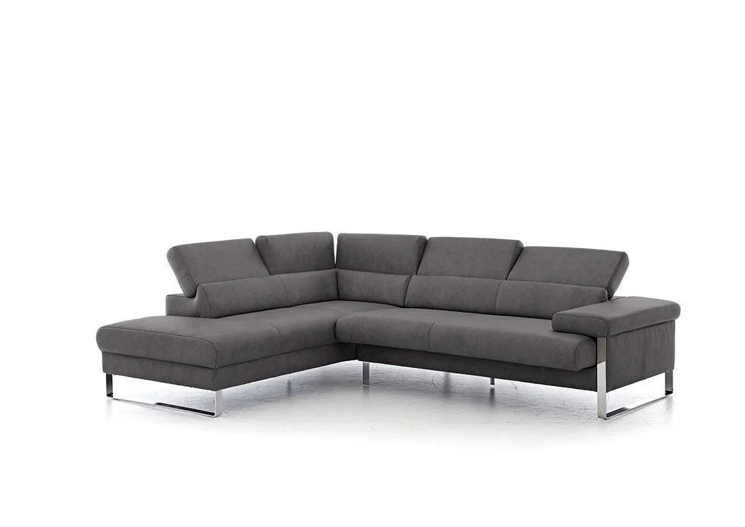 W.SCHILLIG Ecksofa finn 20974 Leder Z69/95 anthracite - Komfortmöbel24