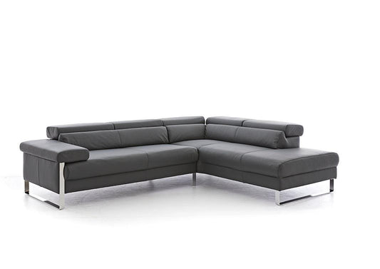 W.SCHILLIG Ecksofa finn 20974 Leder Z59/95 graphit - Komfortmöbel24