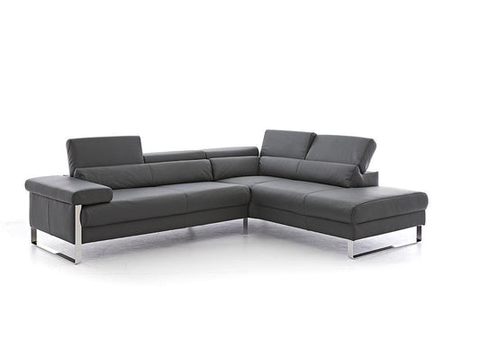 W.SCHILLIG Ecksofa finn 20974 Leder Z59/95 graphit - Komfortmöbel24