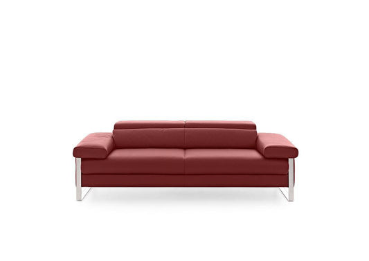 W.SCHILLIG Sofa finn 20974 N80 Leder Z59/10 ruby red - Komfortmöbel24