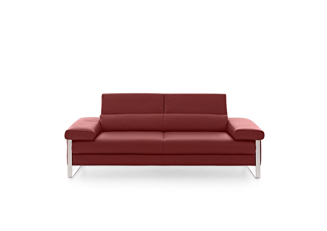 W.SCHILLIG Sofa finn 20974 N80 Leder Z59/10 ruby red