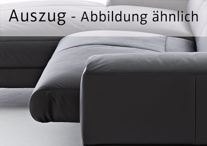 W.SCHILLIG Longchair «piedroo» 21106 in Leder Z59/20 eisgrau