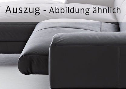 W.SCHILLIG Longchair piedroo 21106 Leder Z59/99 schwarz
