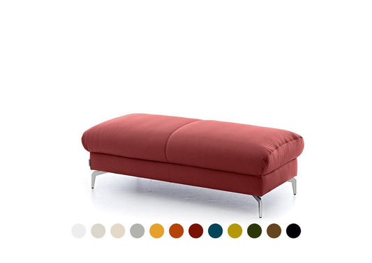 W.SCHILLIG Hocker piedroo 21156 G140 Leder Z59 (Farbe wählbar) - Komfortmöbel24