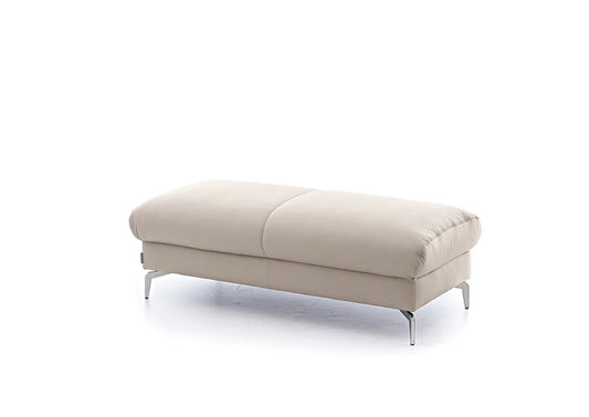 W.SCHILLIG Hocker piedroo plus 21156 G140 Leder Z59/20 eisgrau NEU! - Komfortmöbel24