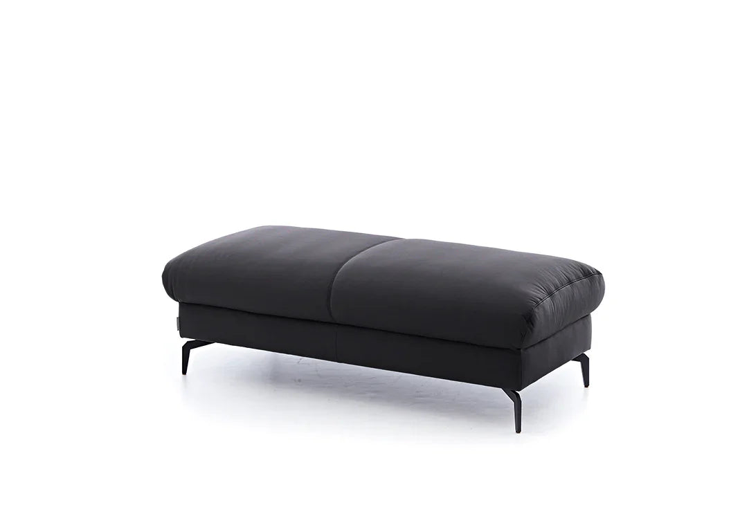 W.SCHILLIG Hocker piedroo plus 21156 G140 Leder Z59/99 schwarz NEU! - Komfortmöbel24