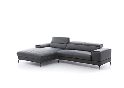 W.SCHILLIG Longchair piedroo plus 21156 (B=303 cm) Leder Z59/95 graphit - Komfortmöbel24