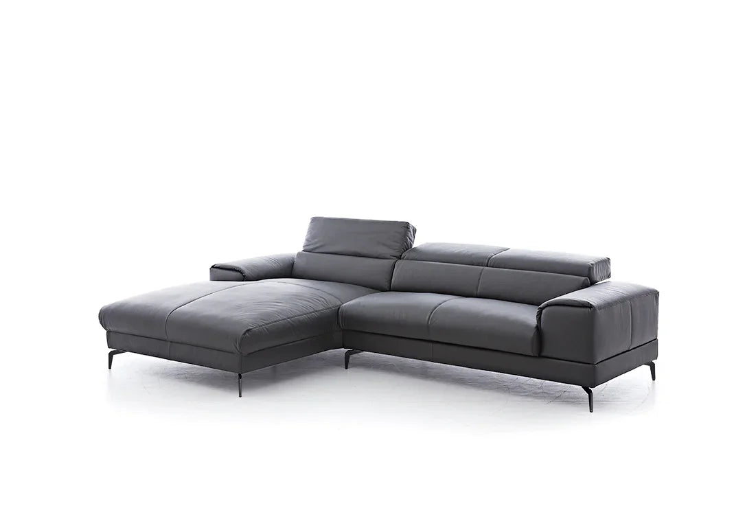 W.SCHILLIG Longchair piedroo plus 21156 (B=303 cm) Leder Z59/95 graphit - Komfortmöbel24