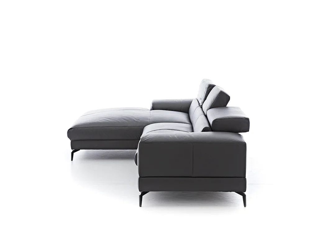 W.SCHILLIG Longchair piedroo plus 21156 (B=303 cm) Leder Z59/95 graphit - Komfortmöbel24