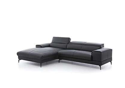 W.SCHILLIG Longchair piedroo plus 21156 (B=303 cm) Leder Z59/99 schwarz Neu! - Komfortmöbel24