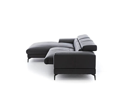 W.SCHILLIG Longchair piedroo plus 21156 (B=303 cm) Leder Z59/99 schwarz Neu! - Komfortmöbel24