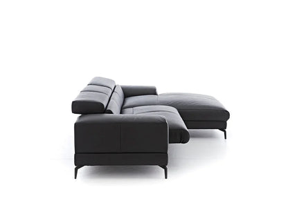 W.SCHILLIG Longchair piedroo plus 21156 (B=303 cm) Leder Z59/99 schwarz Neu! - Komfortmöbel24