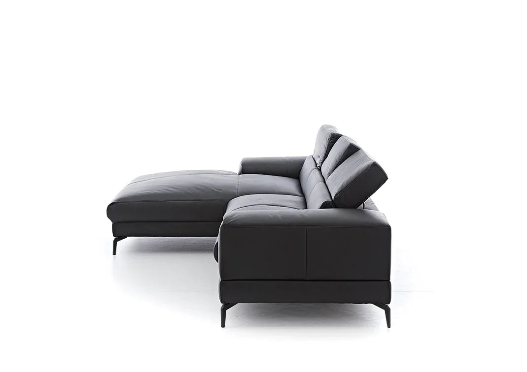 W.SCHILLIG Longchair piedroo plus 21156 (B=303 cm) Leder Z59/99 schwarz Neu! - Komfortmöbel24